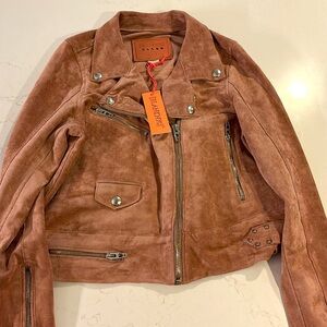 NWT Blank NYC Kids Faux Suede Moto Jacket XL